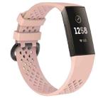 Square Hole Adjustable Sport Watch Band for FITBIT Charge 3(Pink) - 1