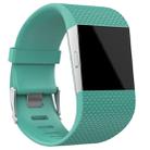 Rhombus Texture Adjustable Sport Watch Band for FITBIT Surge(Mint Green) - 1