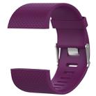 Rhombus Texture Adjustable Sport Watch Band for FITBIT Surge(Purple) - 2