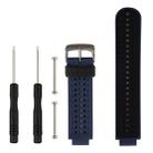 Two-colour Silicone Sport Watch Band for Garmin Forerunner 230 / 235 / 620 / 630 / 735XT(Black Blue) - 1