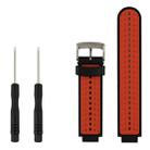 Two-colour Silicone Sport Watch Band for Garmin Forerunner 230 / 235 / 620 / 630 / 735XT(Black Red) - 1