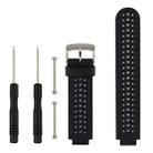 Two-colour Silicone Sport Watch Band for Garmin Forerunner 230 / 235 / 620 / 630 / 735XT(Black White) - 1