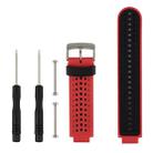 Two-colour Silicone Sport Watch Band for Garmin Forerunner 230 / 235 / 620 / 630 / 735XT(Red Black) - 1