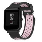 Double Colour Silicone Sport Watch Band for Xiaomi Huami Amazfit Bip Lite Version 20mm(Black Pink) - 1