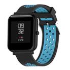 Double Colour Silicone Sport Watch Band for Xiaomi Huami Amazfit Bip Lite Version 20mm(Black Blue) - 1