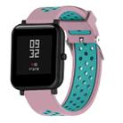 Double Colour Silicone Sport Watch Band for Xiaomi Huami Amazfit Bip Lite Version 20mm(Mint Green + Light Pink) - 1