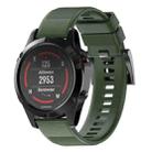 Quick Removable Silicone Watch Band for Fenix 5 22mm(Army Green) - 1