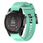 Quick Removable Silicone Watch Band for Fenix 5X 26mm(Mint Green) - 1