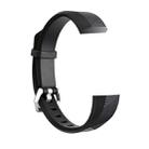 Children Silicone Twilled Watch Band for FITBIT ACE(Black) - 1