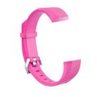 Children Silicone Twilled Watch Band for FITBIT ACE(Rose Red) - 1