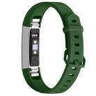 Solid Color Silicone Watch Band for FITBIT Alta / HR(Army Green) - 1