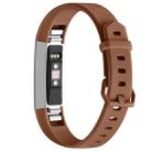 Solid Color Silicone Watch Band for FITBIT Alta / HR(Coffee) - 1