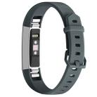 Solid Color Silicone Watch Band for FITBIT Alta / HR(Dark Gray) - 1