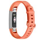 Solid Color Silicone Wrist Strap for FITBIT Alta / HR (Orange) - 1