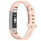 Solid Color Silicone Watch Band for FITBIT Alta / HR(Pink) - 1