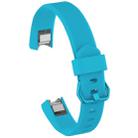 Solid Color Silicone Watch Band for FITBIT Alta / HR, Size: S(Sea Blue) - 1