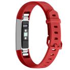 Solid Color Silicone Watch Band for FITBIT Alta / HR(Red) - 1