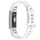 Solid Color Silicone Watch Band for FITBIT Alta / HR(White) - 1