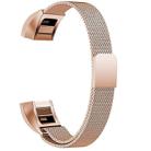 Stainless Steel Magnet Watch Band for FITBIT Alta,Size:Small,130-170mm(Rose Gold) - 1