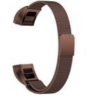 Stainless Steel Magnet Watch Band for FITBIT Alta,Size: Large, 170-236mm(Coffee) - 1