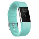 Square Pattern Adjustable Sport Watch Band for FITBIT Charge 2, Size: S, 10.5x8.5cm(Cyan) - 1
