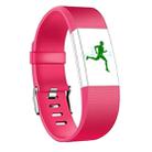 Square Pattern Adjustable Sport Watch Band for FITBIT Charge 2, Size: S, 10.5x8.5cm(Red) - 1