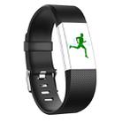 Square Pattern Adjustable Sport Watch Band for FITBIT Charge 2, Size: L, 12.5x8.5cm(Black) - 1