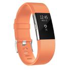 Square Pattern Adjustable Sport Watch Band for FITBIT Charge 2, Size: L, 12.5x8.5cm(Orange) - 1