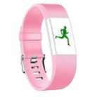 Square Pattern Adjustable Sport Watch Band for FITBIT Charge 2, Size: L, 12.5x8.5cm(Pink) - 1