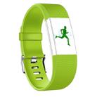 Square Pattern Adjustable Sport Watch Band for FITBIT Charge 2, Size: L, 12.5x8.5cm(Green) - 1