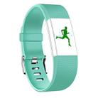 Square Pattern Adjustable Sport Watch Band for FITBIT Charge 2, Size: L, 12.5x8.5cm(Mint Green) - 1