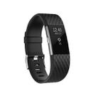 Diamond Pattern Adjustable Sport Watch Band for FITBIT Charge 2, Size: S, 10.5x8.5cm(Black) - 1