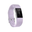 Diamond Pattern Adjustable Sport Watch Band for FITBIT Charge 2, Size: S, 10.5x8.5cm(Light Purple) - 1