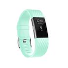 Diamond Pattern Adjustable Sport Watch Band for FITBIT Charge 2, Size: S, 10.5x8.5cm(Cyan) - 1