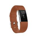 Diamond Pattern Adjustable Sport Watch Band for FITBIT Charge 2, Size: L, 12.5x8.5cm(Coffee) - 1