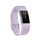 Diamond Pattern Adjustable Sport Watch Band for FITBIT Charge 2, Size: L, 12.5x8.5cm(Light Purple) - 1