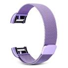 Smart Watch Stainless Steel Watch Band for FITBIT Charge 2, Size: L(Light Purple) - 1