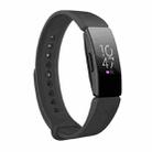 Smart Watch Snap Fastener Watch Band for Fitbit Inspire HR(Black) - 1