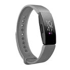 Smart Watch Snap Fastener Watch Band for Fitbit Inspire HR(Grey) - 1