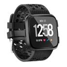 Smart Watch Venting Circle Hole Watch Band for Fitbit Versa(Black) - 1