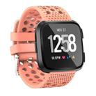 Smart Watch Venting Circle Hole Watch Band for Fitbit Versa(Orange) - 1