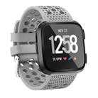 Smart Watch Venting Circle Hole Watch Band for Fitbit Versa(Grey) - 1