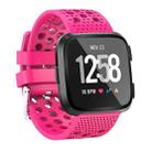 Smart Watch Venting Circle Hole Watch Band for Fitbit Versa(Rose Red) - 1