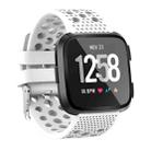 Smart Watch Venting Circle Hole Watch Band for Fitbit Versa(White) - 1