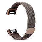 Smart Watch Stainless Steel Watch Band for FITBIT Charge 2, Size: S(Coffee) - 1