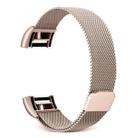 Smart Watch Stainless Steel Watch Band for FITBIT Charge 2, Size: S(Champagne Gold) - 1