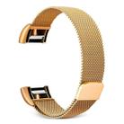 Smart Watch Stainless Steel Watch Band for FITBIT Charge 2, Size: S(Gold) - 1