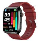 ET210 1.91 inch IPS Screen IP67 Waterproof Silicone Band Smart Watch, Support Body Temperature Monitoring / ECG (Red) - 1