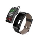 K13 1.14 inch Leather Band Earphone Detachable Smart Watch Support Bluetooth Call (Black) - 1