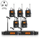 XTUGA IEM1200 Wireless Transmitter 5 Bodypack Stage Singer In-Ear Monitor System (UK Plug) - 1